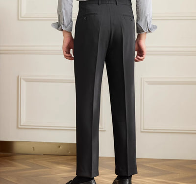 Pantalón de Talle Alto Estilo Retro sin Planchado con Cintura Elástica - Image 5