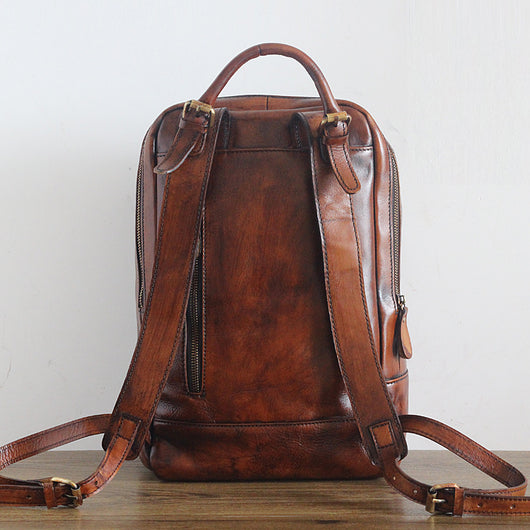 Bolsa de Viaje en Cuero Genuino con Acabado Vintage Artesanal - Image 10