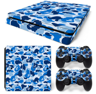 Hot pink and black leopard print skin set for PS4 Slim console and two controllers. - Image 2