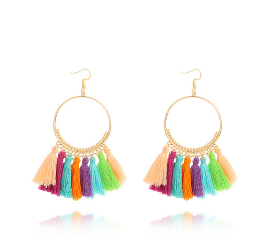 Aretes Colgantes Circulares Elegantes - Image 6