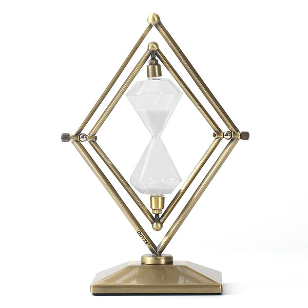 Reloj de Arena Decorativo con Estructura Metálica