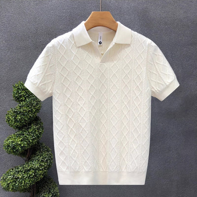 Camisa Texturizada Slim Fit con Cuello V para Hombre - Elegancia Empresarial - Image 6