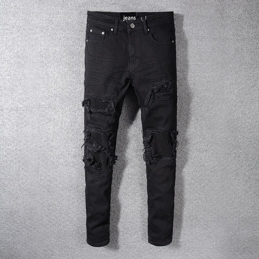 Jeans Negros de Hombre con Parches - Diseño Minimalista - Image 15