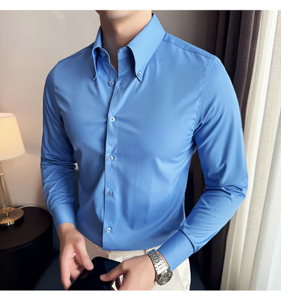 Camisa Manga Larga Talla Grande sin Planchado - Comodidad Profesional - Image 13
