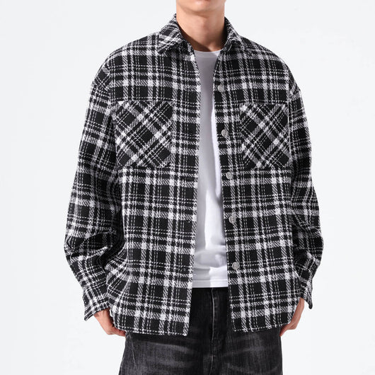 Camisa Abrigo Cuadros Versátil para Hombre y Mujer - Image 6