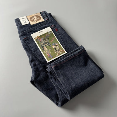 Pantalones Rectos Largos Retro Americano para Hombre - Image 26