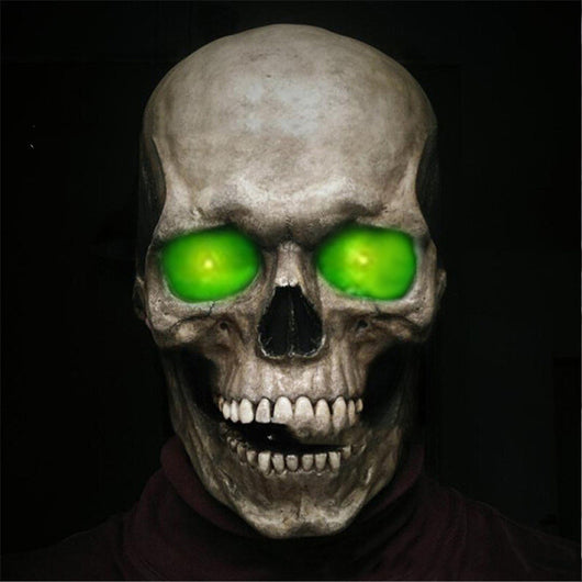 Calavera Halloween Terrorífica con Mandíbula Móvil y Luz Fluorescente - Image 10