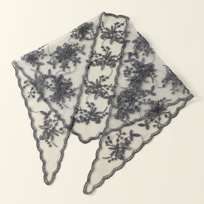 Velo de Novia con Encaje Floral Triangular - Accesorio Nupcial Elegante - Image 7