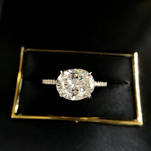 Anillo de Plata 925 con Diamante Simulado Ovalado de 3 Quilates - Image 12