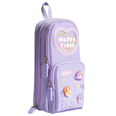 Bolsa de Lona para Lápices Grande con Tres Lindos Personajes Animados - Image 2