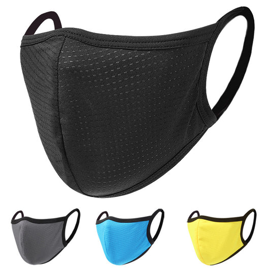Black breathable polyester dust mask with textured fabric and ear loops, suitable for men and women in all seasons. - Image 13