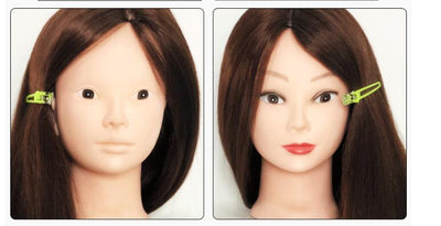 Cabeza Maniquí Profesional de Cabello Real - Rizos y Secado - Image 8