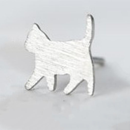 Aretes de Gato Travieso Elfo en Plata de Ley