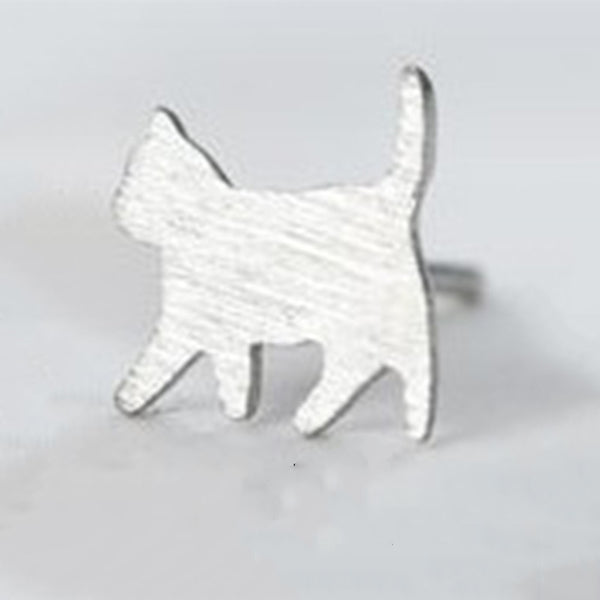 Aretes de Gato Travieso Elfo en Plata de Ley