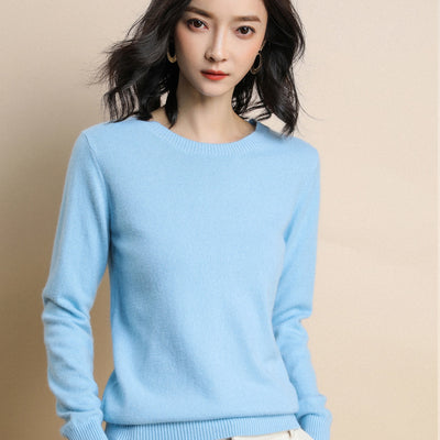 Suéter Slim-fit Coreano para Mujer Cuello Redondo - Image 9