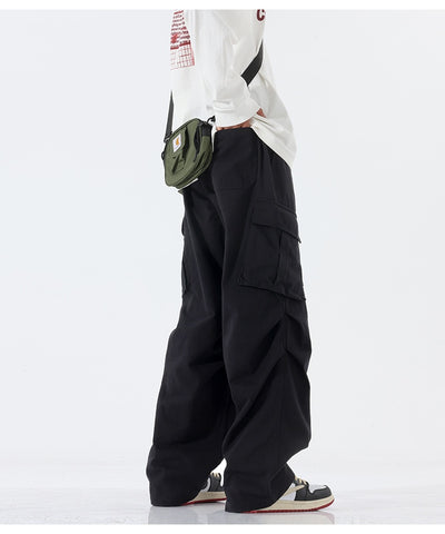 Pantalones Plisados Retro para Hombre - Corte Recto Casual Tendencia - Image 13