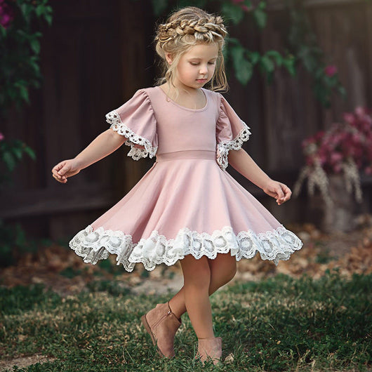 Vestido de Encaje Rosa Princesa - Image 4
