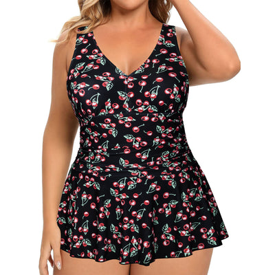 Traje de Baño Talla Grande Estampado sin Mangas para Mujer - Image 24
