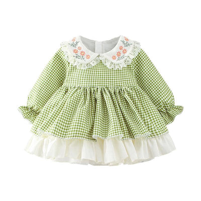 Vestido Infantil Estilo Pastoral de Manga Larga Princesa - Image 5
