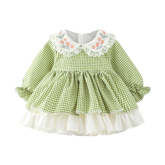 Vestido Infantil Estilo Pastoral de Manga Larga Princesa - Image 5
