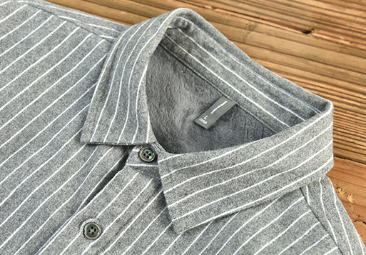 Chaqueta Camisa de Forro Polar Rayada para Hombre - Image 11