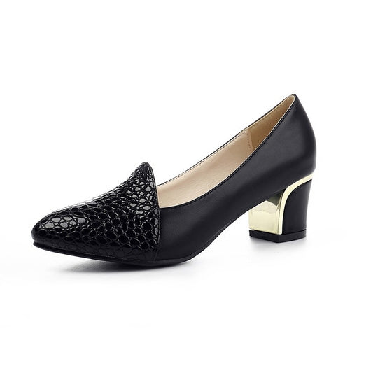 Zapatos de Trabajo Mujer Tacón Grueso Punta Fina Talla Grande Comodidad Profesional - Image 10