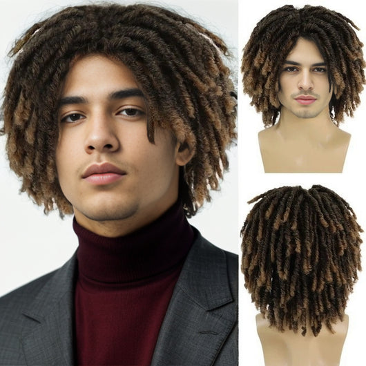 Peluca Completa de Rastas Sintéticas para Hombre - Fibra de Alta Calidad - Image 7