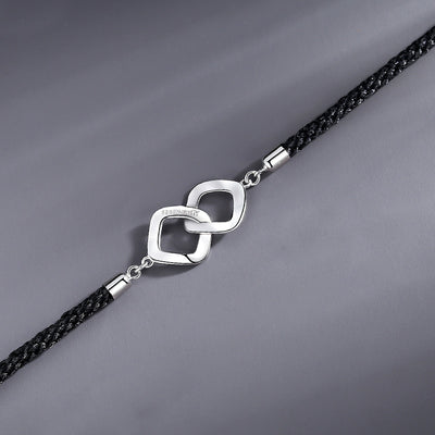 Pulsera de Plata Entrelazada para Parejas - Conexión Infinita - Image 5