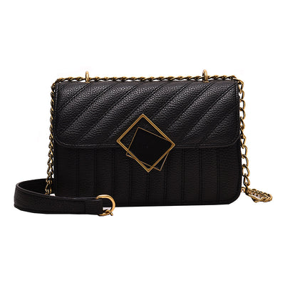 Bolso Cuadrado Pequeño con Cadena de Hombro - Image 4