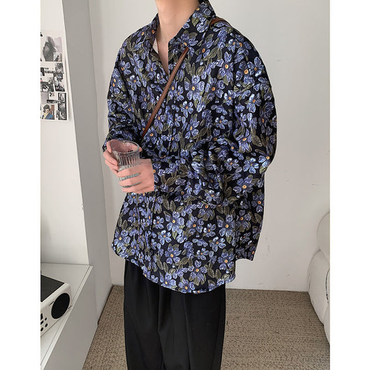 Camisa Manga Larga Estampado Integral para Hombre - Image 8