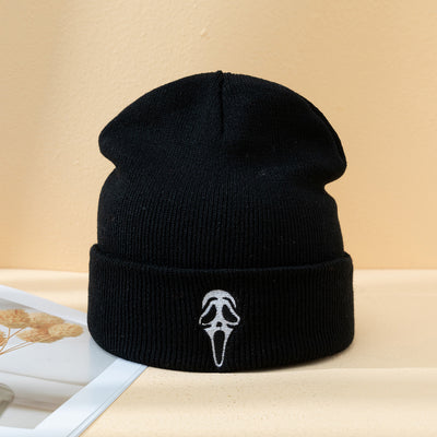 Gorro Tejido Calavera Bordada Halloween - Abrigo Unisex Otoño Invierno - Image 11