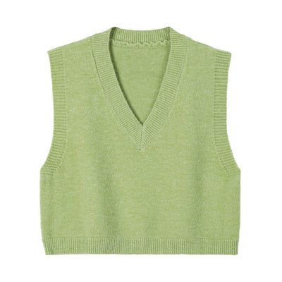 Chaleco Tejido Escote V para Mujer - Prenda Exterior sin Mangas - Image 8