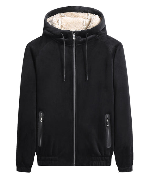 Cardigan con Capucha de Cachemir para Hombre Talla Grande - Abrigo Cálido de Terciopelo de Cordero - Image 11