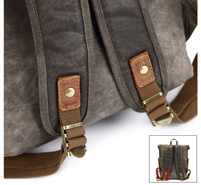 Bolsa Vintage de Cuero y Lona para Laptop - Estilo Profesional - Image 13