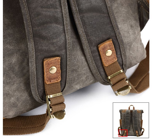Bolsa Vintage de Cuero y Lona para Laptop - Estilo Profesional - Image 13