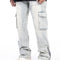 Pantalones Vaqueros Vintage Lavados con Cierre en Bota - Estilo Americano Casual