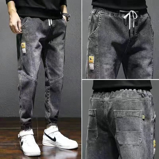 Pantalones Vaqueros Harem Tipo Cargo Tendencia Otoño Hombre