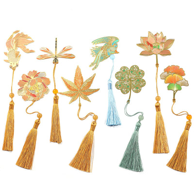 Marcapáginas Artístico de Hoja Vegetal Calado - Diseño Clásico Antiguo Cuatro Estaciones - Image 3