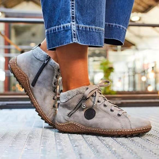 Botas Cortas Casuales para Mujer en Cuero Sintético PU - Image 2