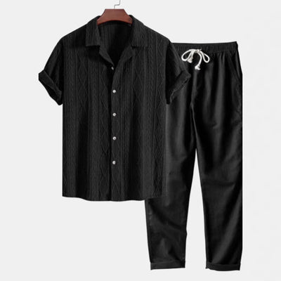 Conjunto Casual de Camisa Estampada y Pantalón Cómodo - Image 5
