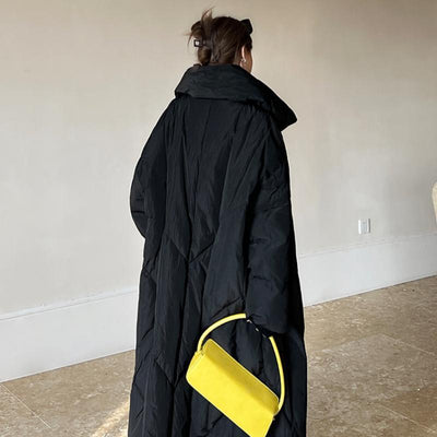 Abrigo Largo Invierno Talla Grande Estilo Coreano para Mujer - Image 3