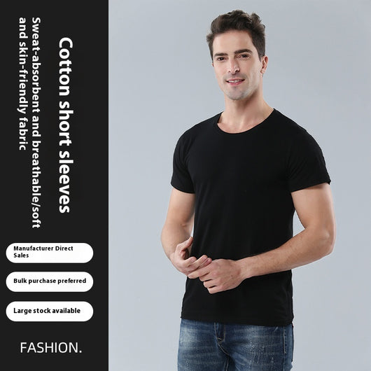 Playera Suelta de Cuello Redondo 100% Algodón para Hombre - Image 2