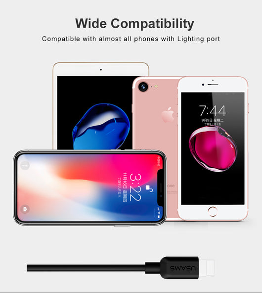 Cable USB Lightning 2A 1M Compatible con iPhone - Carga Rápida y Transferencia de Datos - Image 8