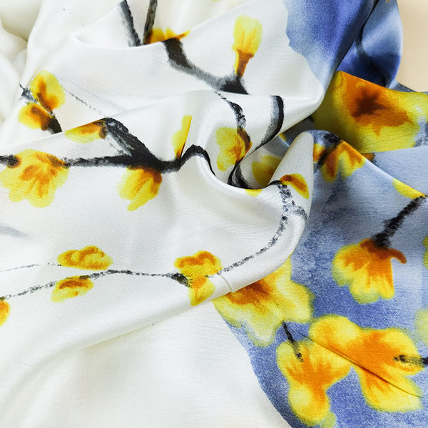 Pañuelo de Seda Estampado Ultraligero para Mujer - Protección Solar y Transpirable