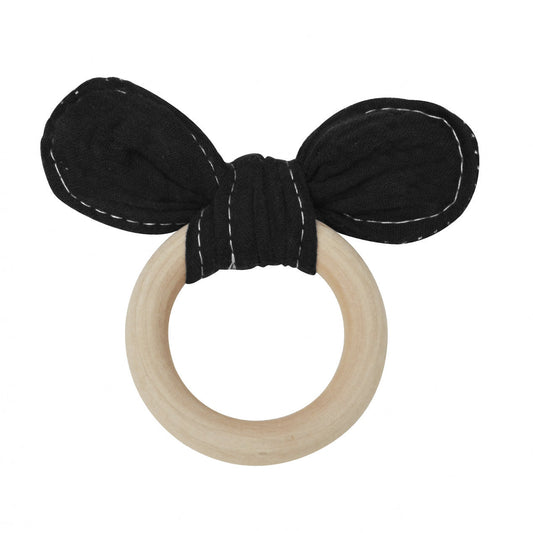 Anillo de dentición de madera natural para bebés