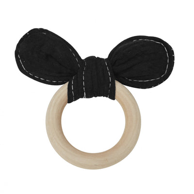 Anillo de dentición de madera natural para bebés