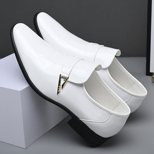 Zapatos Casuales de Cuero para Hombre Estilo Británico Clásico con Punta Afilada - Image 4