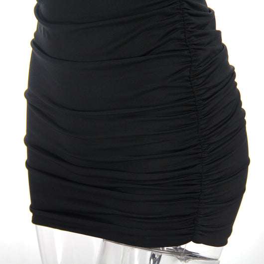 Vestido de Club Plisado con Escote Cruzado - Image 51