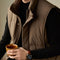 Chaqueta de Negocios Casual para Hombre con Cuello Alto y Abrigo Grueso