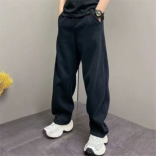 Pantalones Casuales Rectos con Forro Polar Grueso para Hombre - Image 8